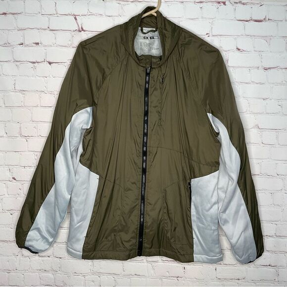 MSX by Michael Strahan Green Full Zip Jacket Coat Lined Nylon Mens Medium - Picture 1 of 7